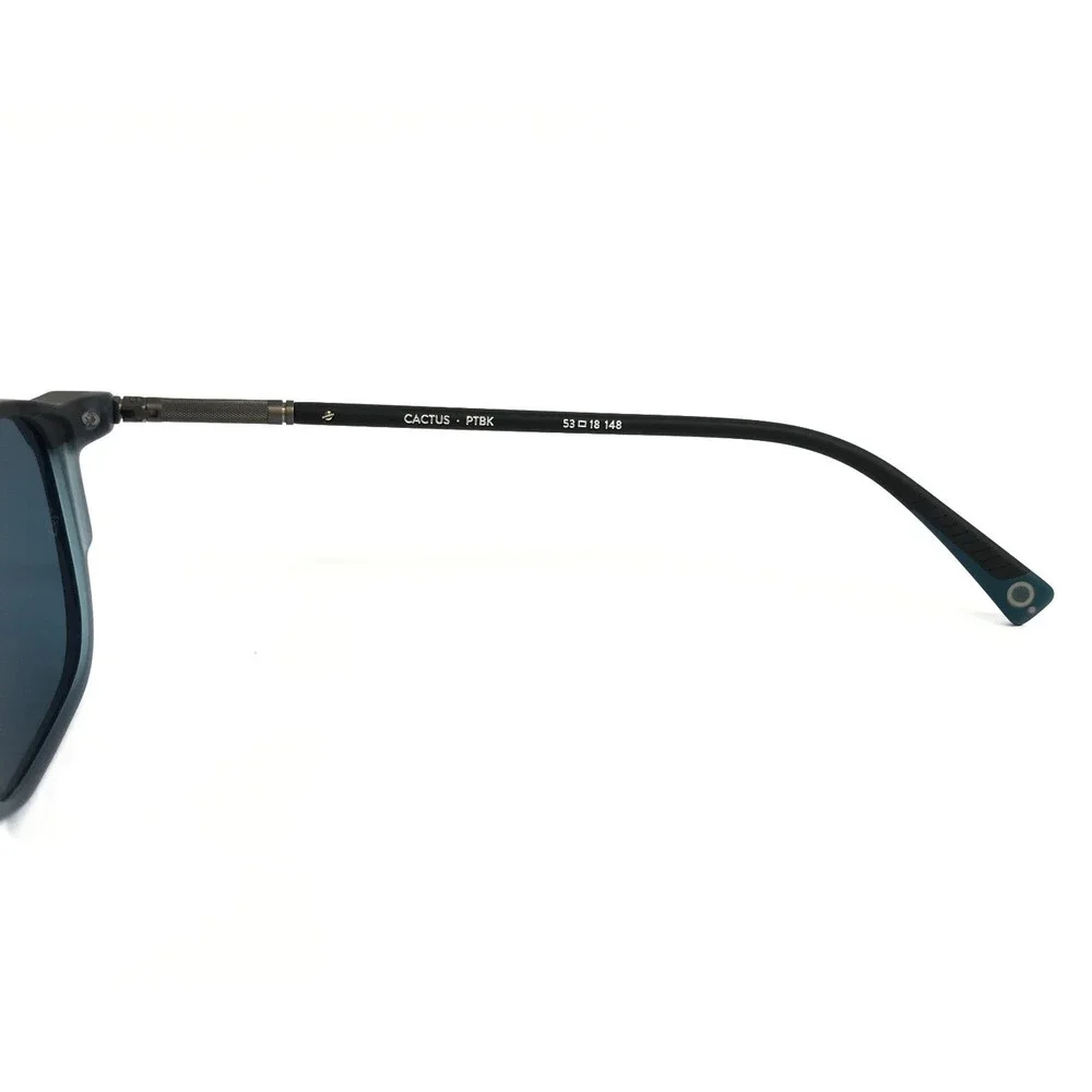 Etnia Barcelona Sunglasses CACTUS PTBK Petrol Black Frames Blue Polarized Lenses